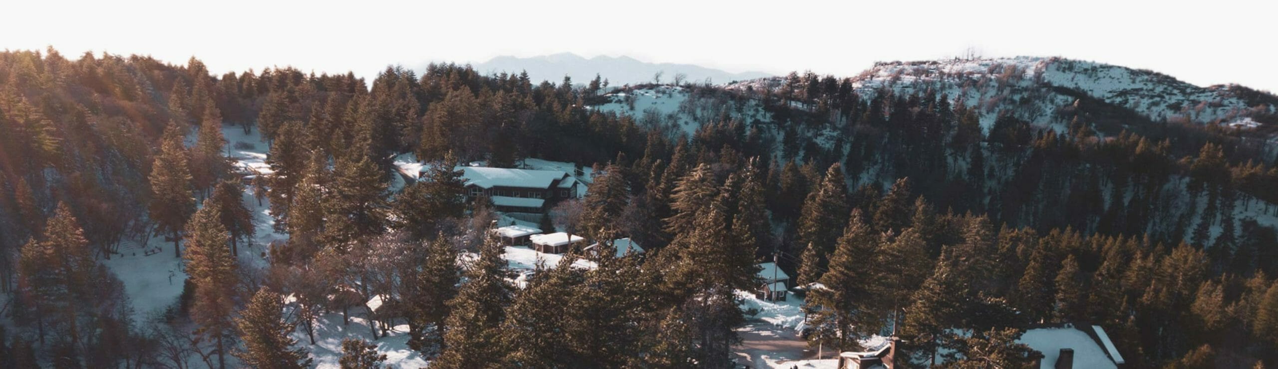 Aerial of Pali Institute in winter